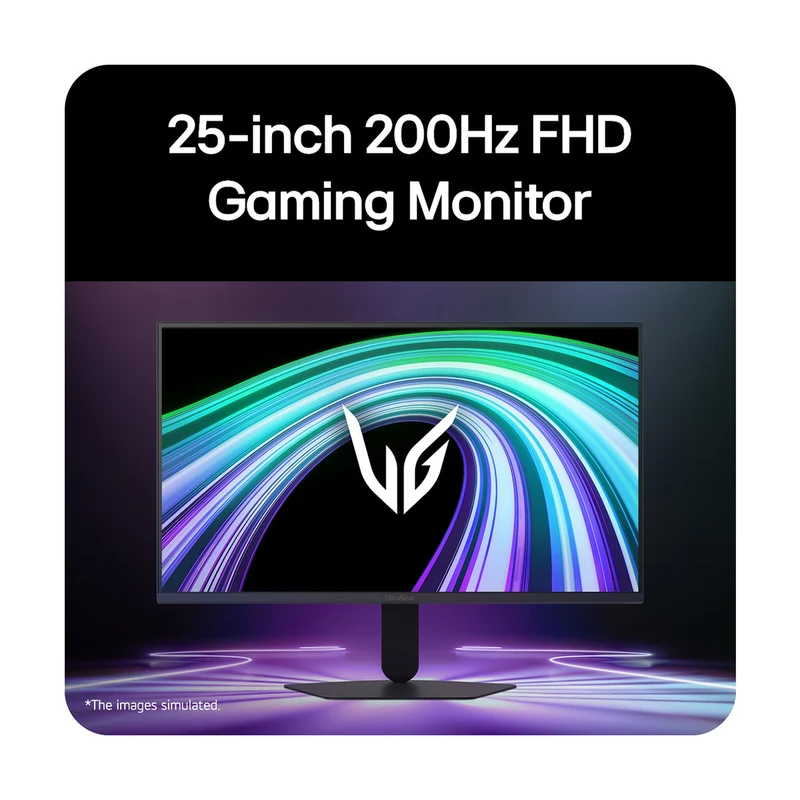 LG UltraGear G5 25G523B-B 25" FHD (1920x1080) 200Hz 1ms GTG IPS Gaming Monitor with Tilt & Height Adjustment