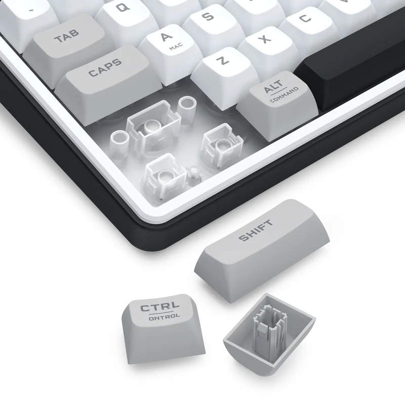 Redragon Aria Pro K527WGL Tri-Mode Ultra-Quiet Membrane RGB Keyboard with LCD Display & Knob Control (White/Grey/Black)