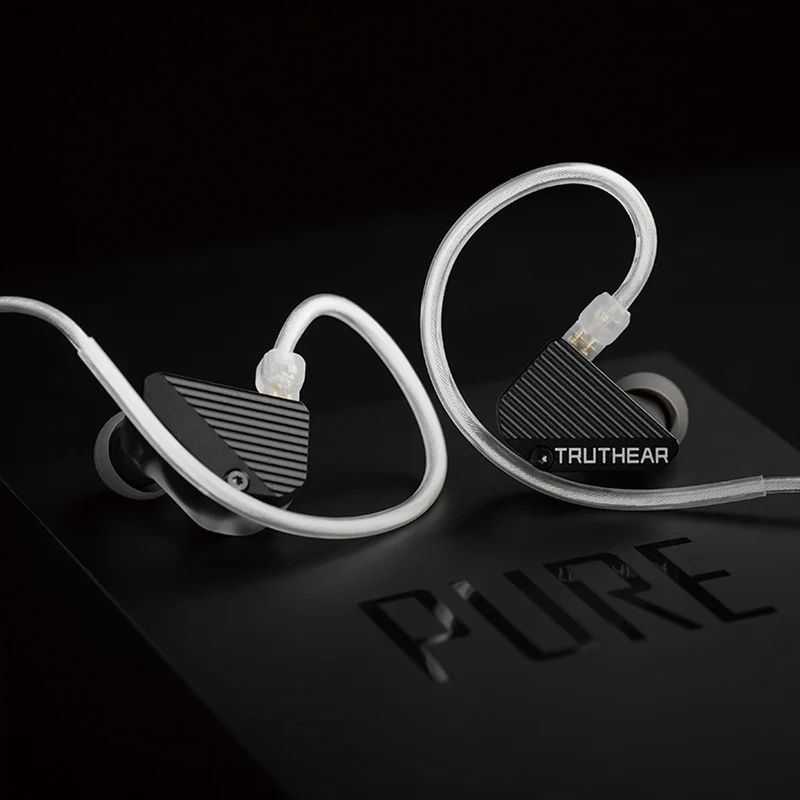 Truthear Pure 1DD + 3BA Hybrid In-Ear Monitor with Detachable Cable (Black)