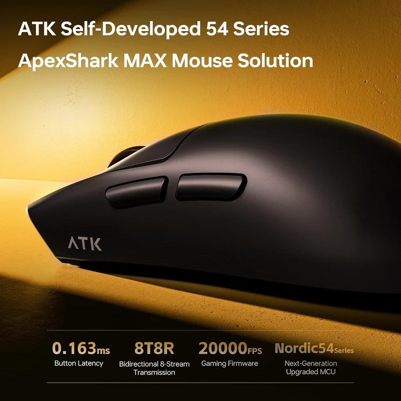 ATK Blazing Sky X1 Ultimate 2.0+ Lightweight Wireless Mouse (Metal Silver, Metal Red)