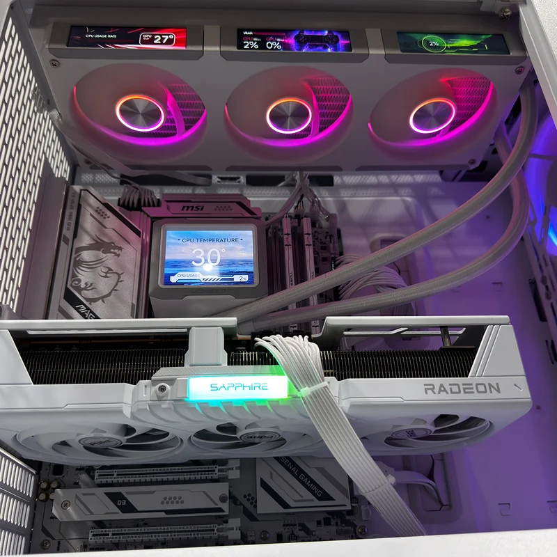 Ultra Epoch White Desktop Gaming PC | AMD Ryzen 7 9800X3D | 32GB (2x16GB) RAM | 2TB SSD | RX 9070 XT | Windows 11 Pro