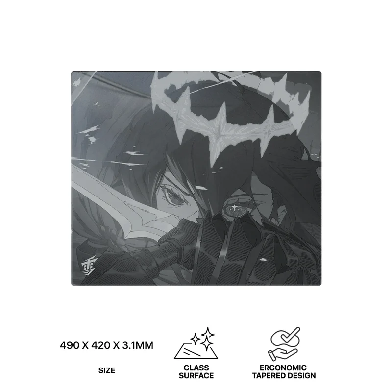 Yuki Aim Monokuro Glass Mousepad (490x420x3.1mm)
