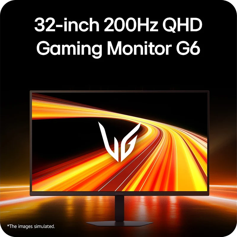 LG UltraGear G6 32G620B-B 32" QHD (2560x1440) 200Hz 1ms GTG IPS Gaming Monitor with Tilt/ Height/ Pivot/ Swivel Adjustment
