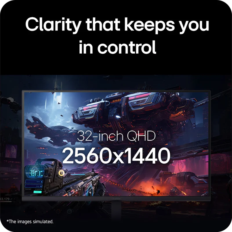 LG UltraGear G6 32G620B-B 32" QHD (2560x1440) 200Hz 1ms GTG IPS Gaming Monitor with Tilt/ Height/ Pivot/ Swivel Adjustment