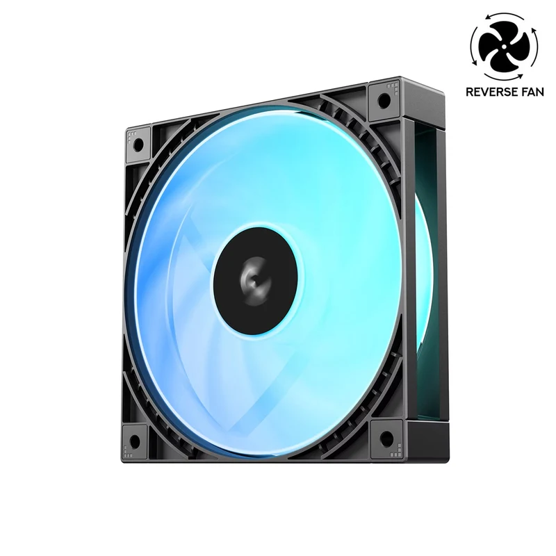 DeepCool FD12R ARGB V2 120mm Closed-Wheel Reverse Cooling Fan - Single Pack (Black) (R-FD12RARGBV2-BKAPN1-G)