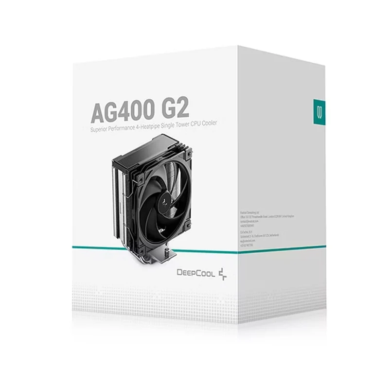 DeepCool AG400 G2 Superior Performance 4-Heatpipe Single Tower CPU Air Cooler (Black, White) (R-AG400-BKNPMG2-G, R-AG400-WHNPMG2-G)
