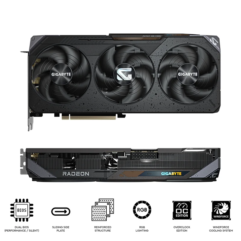 Gigabyte Radeon RX 9070 GRE 12GB GDDR6 OC Gaming Graphics Card