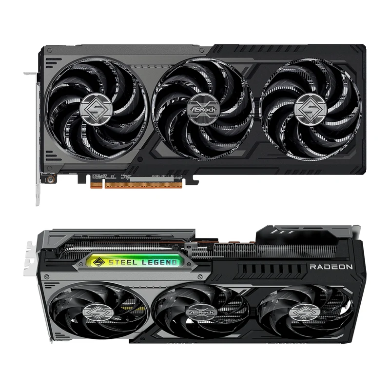 Asrock AMD Radeon RX 9070 GRE Steel Legend Dark 12GB OC GDDR6 Graphics Card