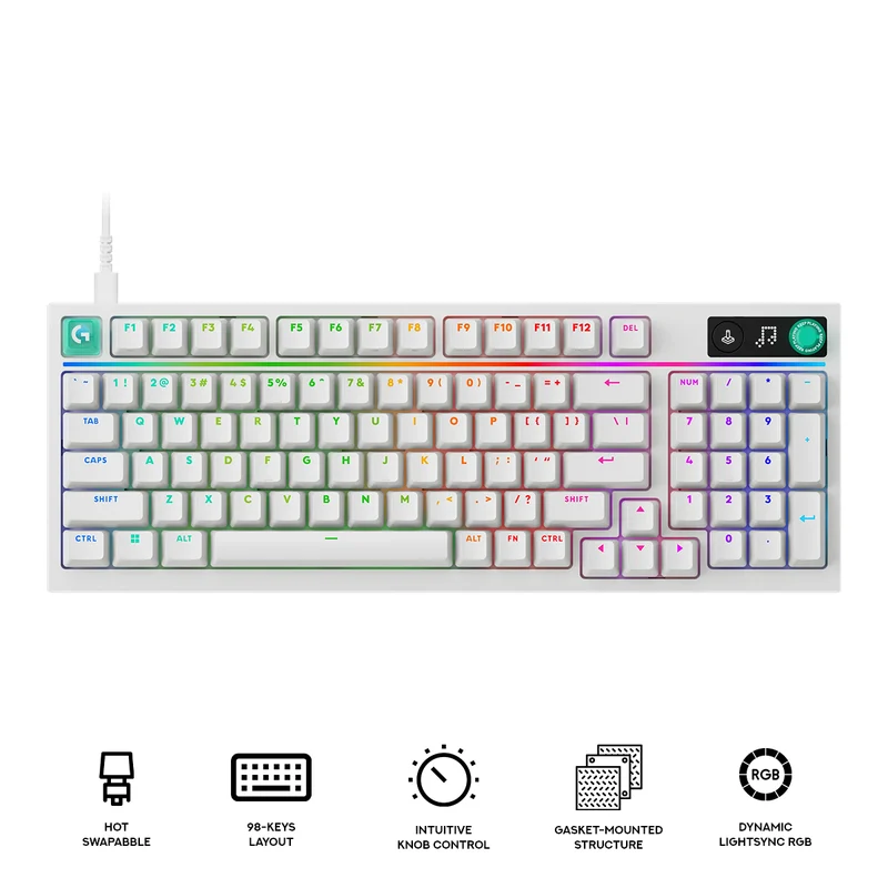 Logitech G316 X 98 Wired Mechanical Gaming Keyboard (White)