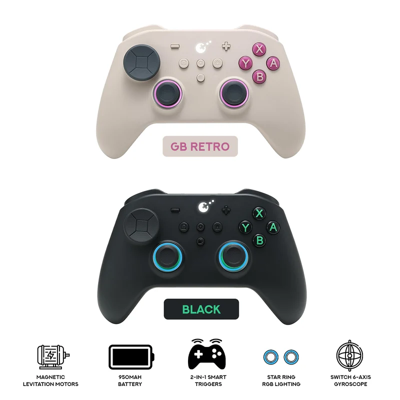 Gulikit TT Pro Controller NS68 (GB Retro, Black)