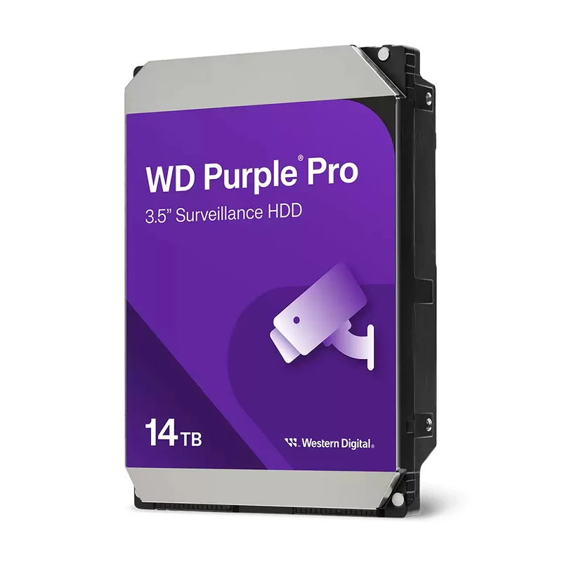 WD Purple Pro 3.5" SATA Video Analytics Hard Drive (10TB, 14TB) (WD102PURP, WD142PURP)