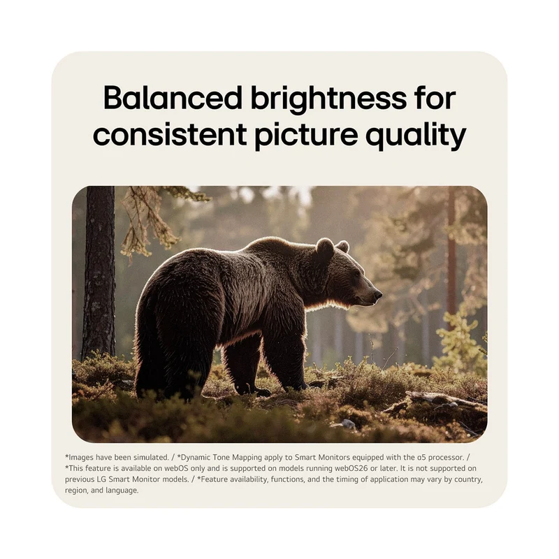 LG 32U501SB-B 32" FHD (1920x1080) 120Hz 5ms GTG VA Smart Monitor AI U5s, for Streaming With Webos Tilt Adjustment
