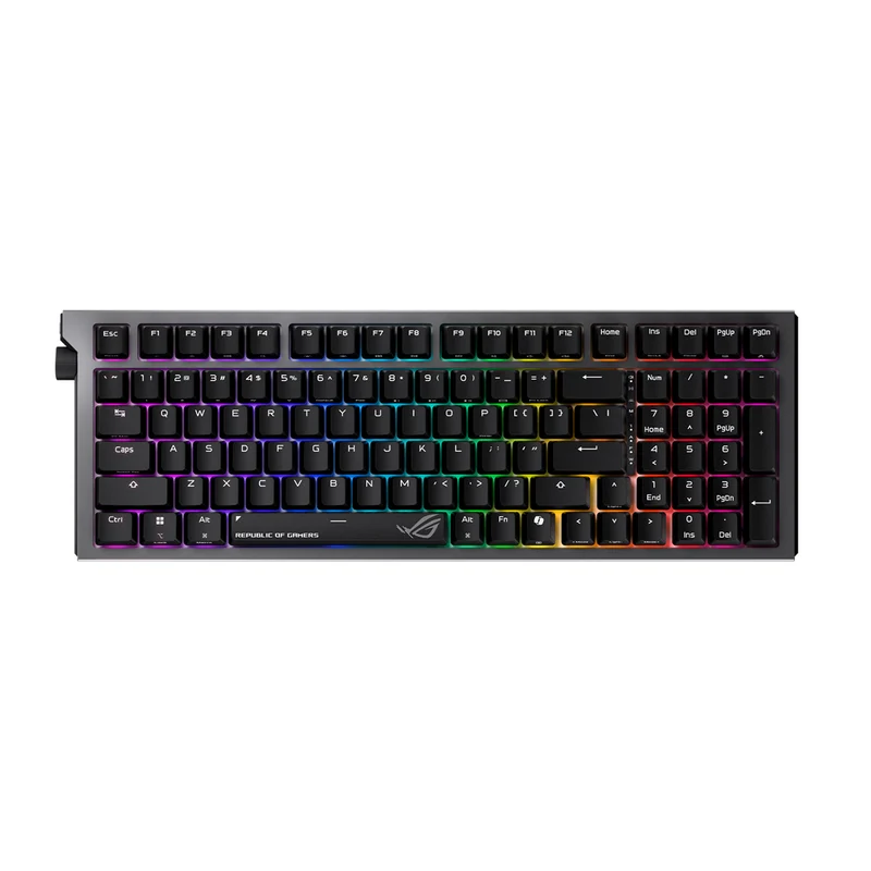 Asus ROG X903 Strix Morph 96% Tri-Mode Hot Swappable RGB Wireless Mechanical Gaming Keyboard (ROG NX Snow V2 Linear Switch, ROG NX Storm V2 Linear Switch) (Black)