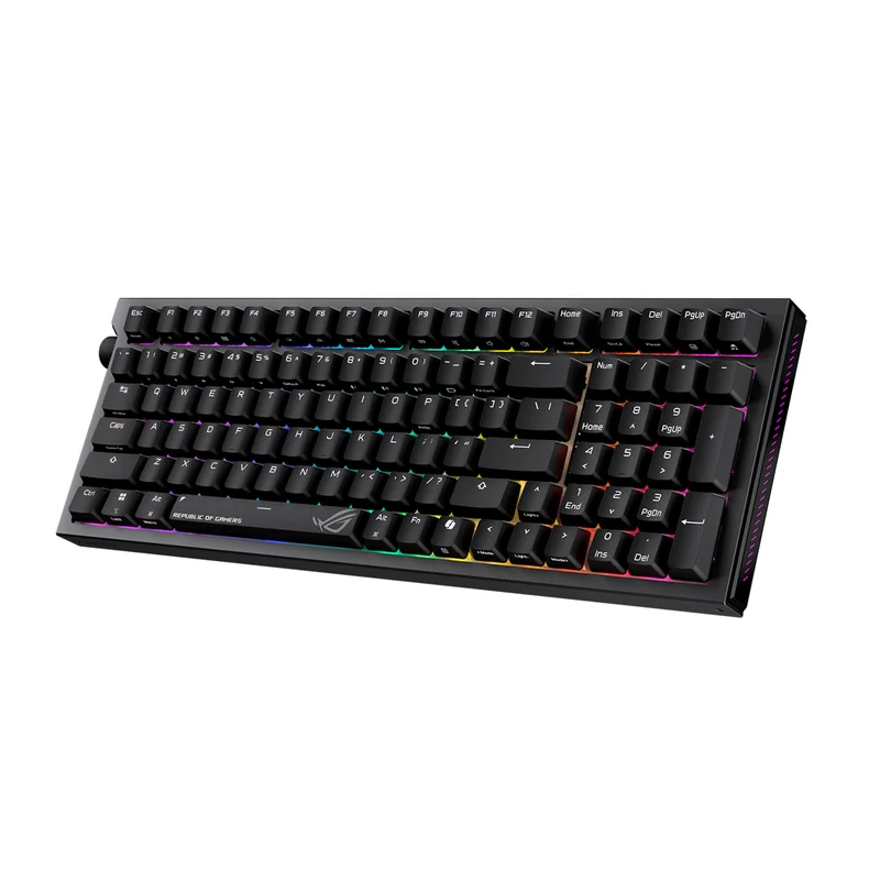 Asus ROG X903 Strix Morph 96% Tri-Mode Hot Swappable RGB Wireless Mechanical Gaming Keyboard (ROG NX Snow V2 Linear Switch, ROG NX Storm V2 Linear Switch) (Black)
