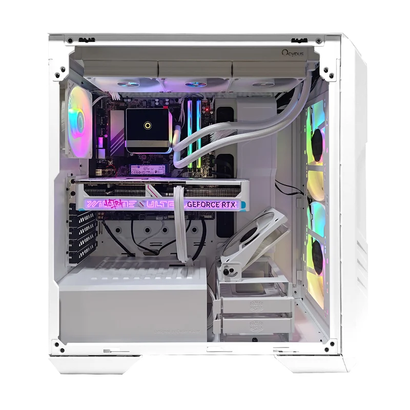 Optima Haf 500 White Desktop Gaming PC | AMD Ryzen 7 9700X | 32GB (2x16GB) RAM | 1TB SSD | RTX 5070 | Windows 11 Pro