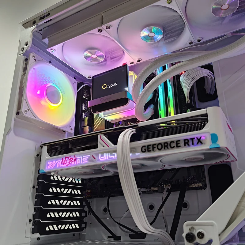 Optima Haf 500 White Desktop Gaming PC | AMD Ryzen 7 9700X | 32GB (2x16GB) RAM | 1TB SSD | RTX 5070 | Windows 11 Pro