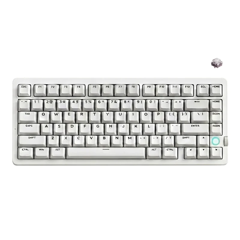 MCHOSE G75 V2 RGB Tri-Mode Hot-Swappable Mechanical Keyboard (Star Core White) (Quick Gold Switch V3)