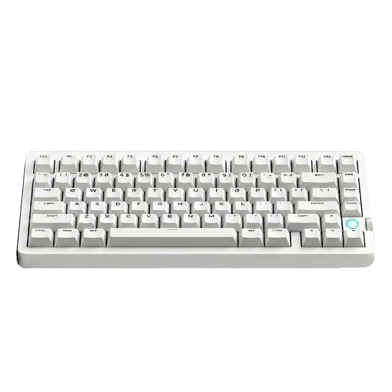 MCHOSE G75 V2 RGB Tri-Mode Hot-Swappable Mechanical Keyboard (Star Core White) (Quick Gold Switch V3)