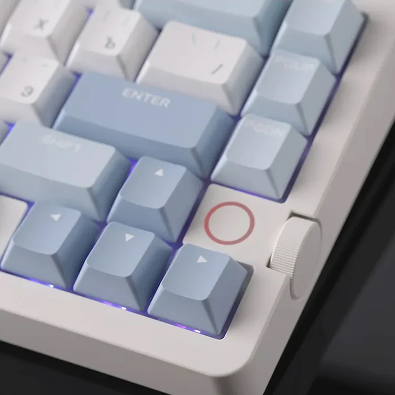 MCHOSE G75 V2 RGB Tri-Mode Hot-Swappable Mechanical Keyboard (Sky Blue) (Ice Blue Switch)