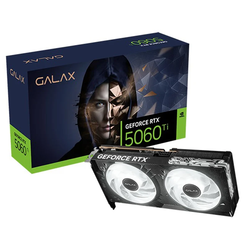 Galax GeForce RTX 5060 TI 1-Click OC V2 16GB GDDR7 Gaming Graphics Card (Black) (56IZN8MDDKRE)
