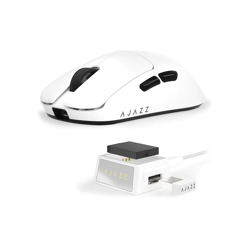 Nacodex x Ajazz AJ159 V2 Tri-Mode Gaming Mouse (Black, White)