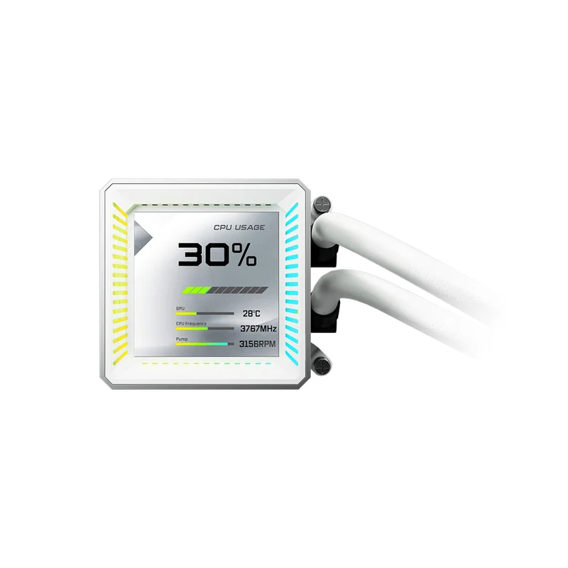 ASRock Steel Legend 360 LCD AIO Liquid Cooler (White)