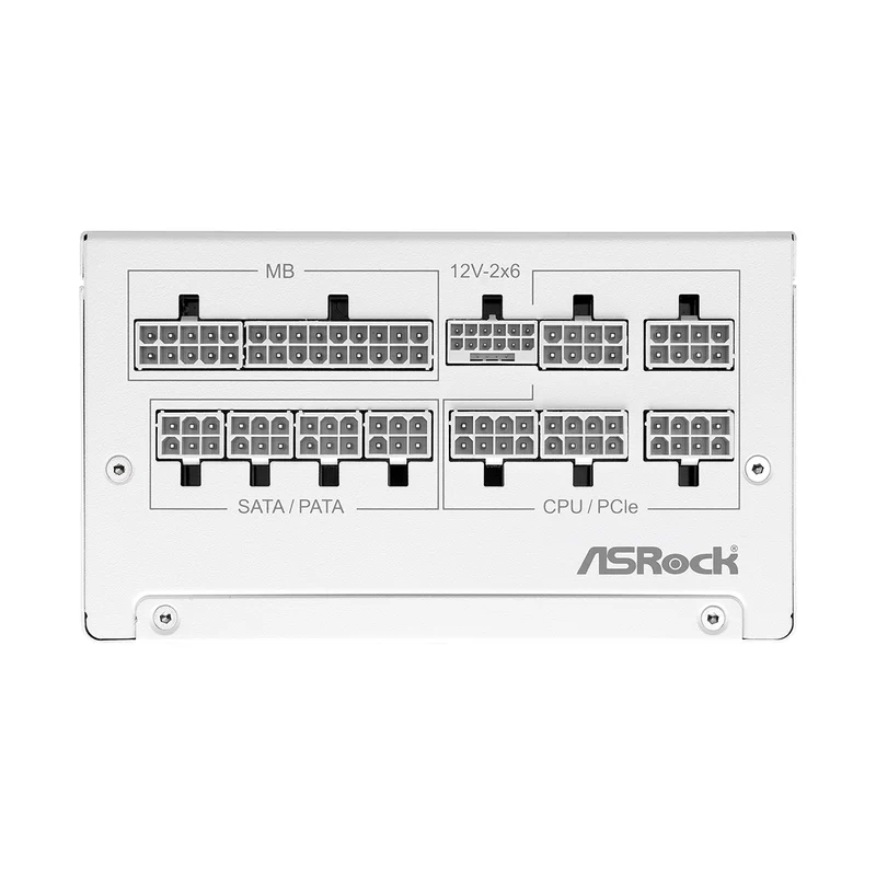 ASRock Steel Legend SL-1000GW 1000W 80+ Gold & Cybenetics Platinum ATX 3.1 PCIe 5.1 Full Modular Power Supply (White)