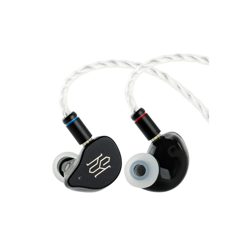 SIMGOT SuperMix 5 1BC + 1DD + 2BA + 1MP Hybrid In-Ear Monitor with 2Pin Bone Conduction Hi-Fi Earphone, Dual Hi-Fi & Gaming Tuning, Silver-Plated OCC Modular Cable (Black)