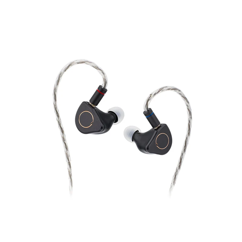 SIMGOT SuperMix 4 1DD + 1BA + 1Planar + 1PZT Hybrid Drivers Earphones, Hi-Fi In-Ear Monitor with OFC Silver-Plated Cable for Musician (Black)