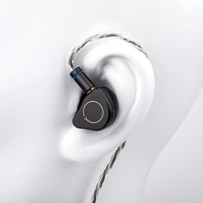 SIMGOT SuperMix 4 1DD + 1BA + 1Planar + 1PZT Hybrid Drivers Earphones, Hi-Fi In-Ear Monitor with OFC Silver-Plated Cable for Musician (Black)