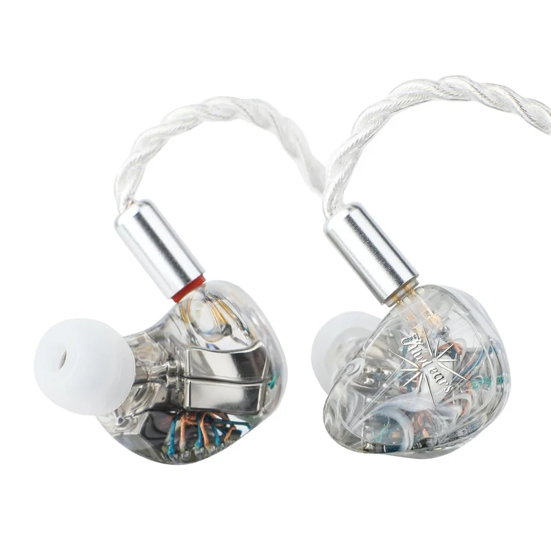 Kiwi Ears Orchestra Lite Performance Custom 8BA in-Ear Monitor with Detachable 4-core 7N Oxygen-Free Copper OFC Cable (Purple, Blue, Clear)