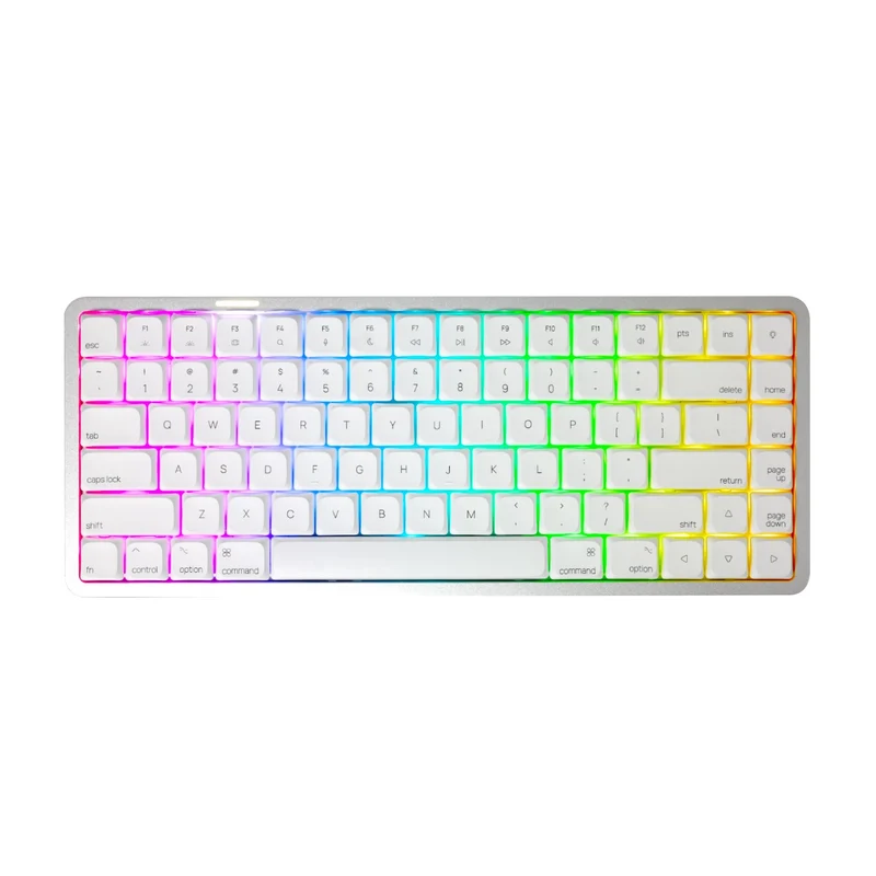 Akko Air 01 Low Profile Multi-Mode RGB Hot-Swappable Mechanical Keyboard (Cloudy White) (Kailh Cloud Switch, Kailh Drift Switch)