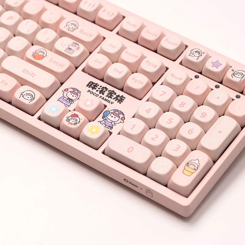Akko Poco Lamb 3108 V3 Wired Mechanical Keyboard (Akko Frost Pink)