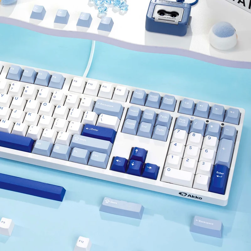 Akko Glacier 3108 V3 Wired Mechanical Keyboard (Akko Frost Pink)