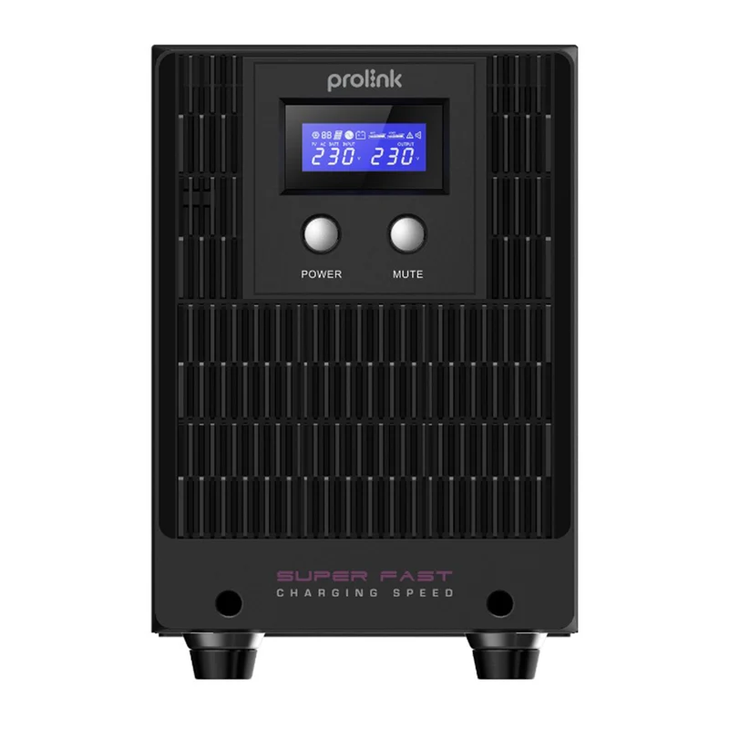 Prolink PRO3300SFCU-4U 3300VA 1980W Super-Fast Charging Line Interactive UPS with Built-in AVR + 4x Universal Socket + 2x IEC Outlet + 1x AC Input + USB Port + RJ45 Port