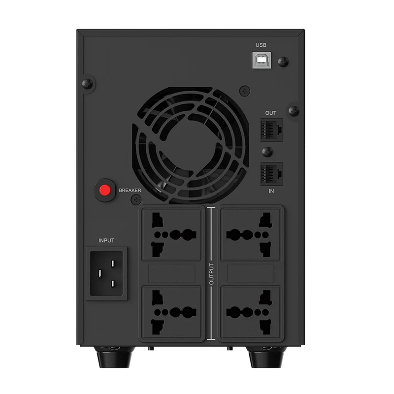 Prolink PRO3300SFCU-4U 3300VA 1980W Super-Fast Charging Line Interactive UPS with Built-in AVR + 4x Universal Socket + 2x IEC Outlet + 1x AC Input + USB Port + RJ45 Port