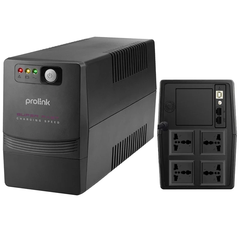 Prolink PRO1201SFCU-4U 1200VA 720W Super-Fast Charging Line Interactive UPS with Built-in AVR + 4x Universal Socket + USB Port