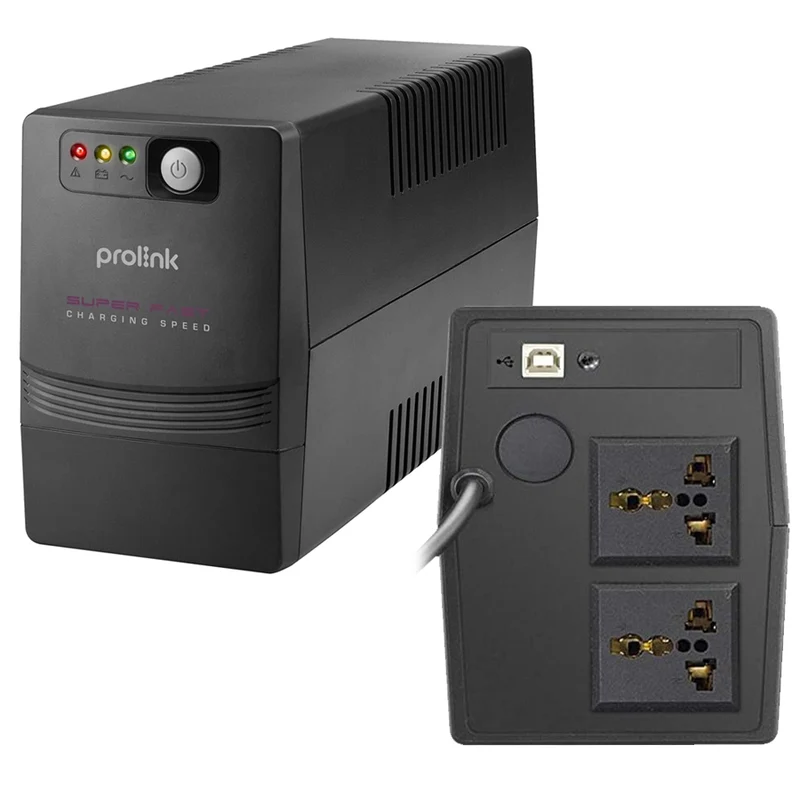 Prolink PRO700SFCU-4N 650VA 390W Super-Fast Charging Line Interactive UPS with Built-in AVR + 4x NEMA Socket + USB Port