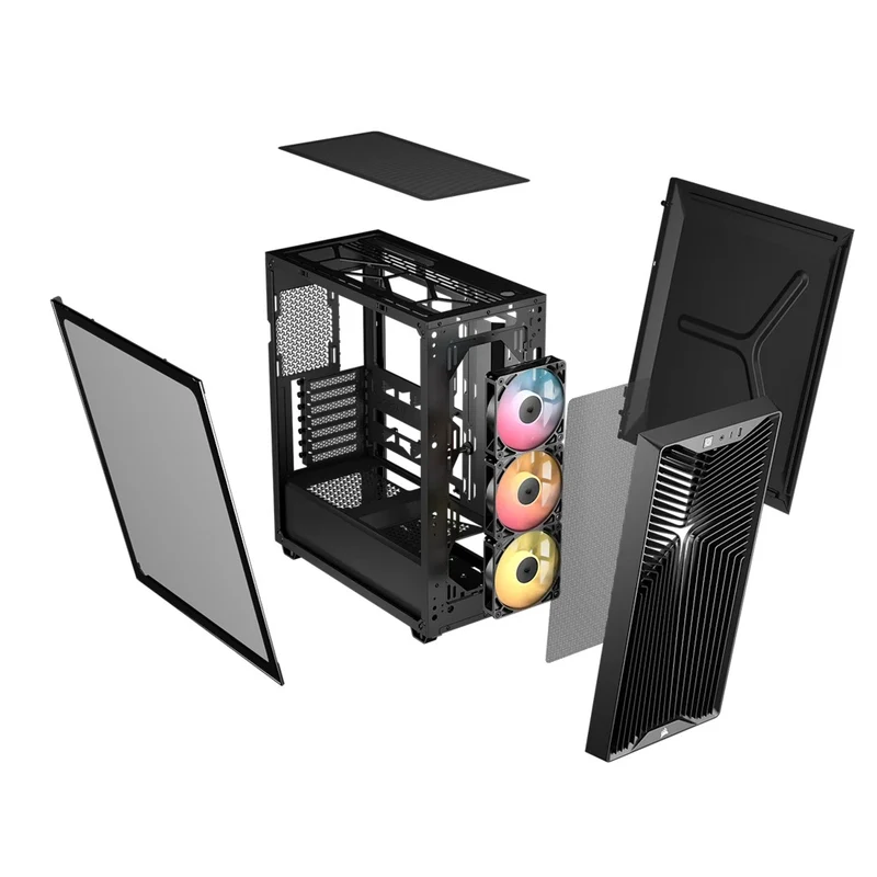 Corsair 3200D RS ARGB Mid-Tower ATX PC Case (Black, White)