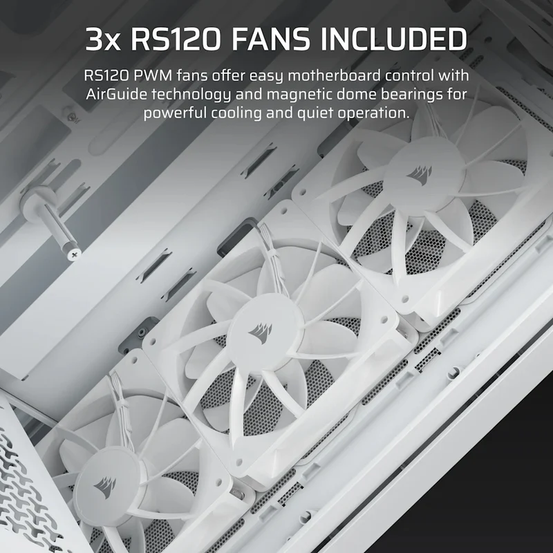 Corsair 3200D RS Mid-Tower ATX PC Case (Black, White)