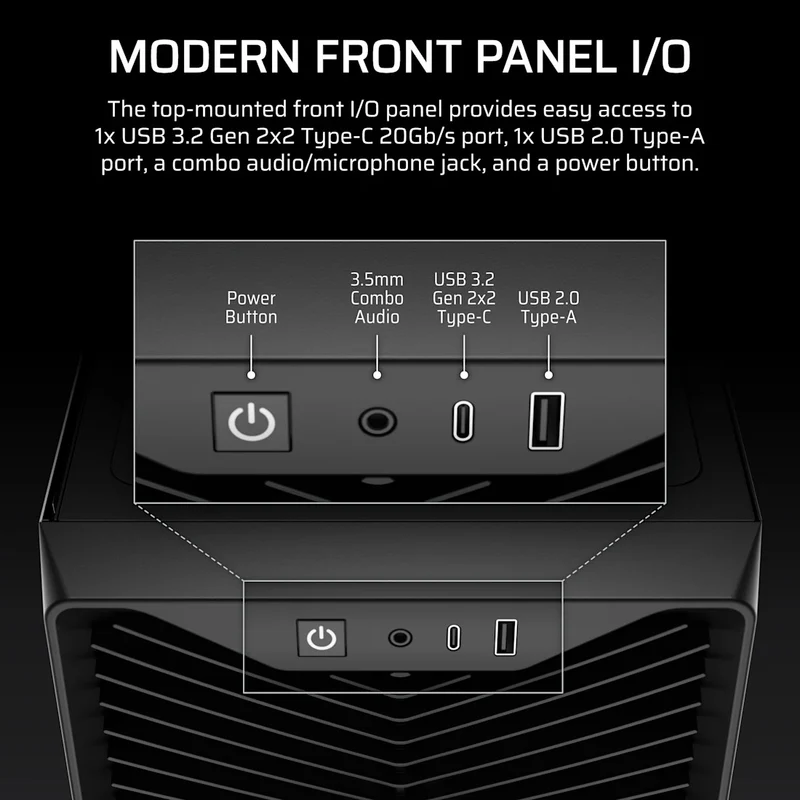 Corsair 3200D RS Mid-Tower ATX PC Case (Black, White)