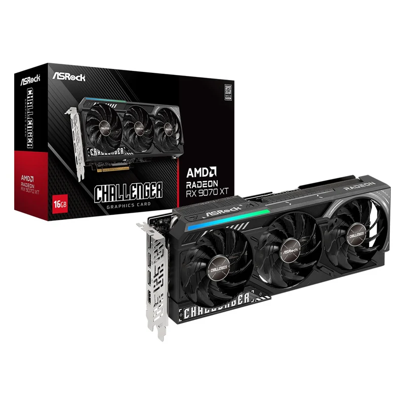 ASRock AMD Radeon RX 9070 XT Challenger 16GB GDDR6 Graphics Card