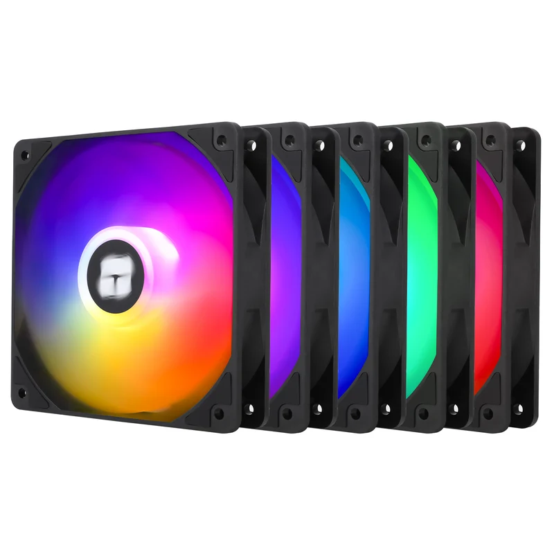 Thermalright TL-C12C-S 120mm PWM ARGB Case Fan - 5-Pack (Black, White)