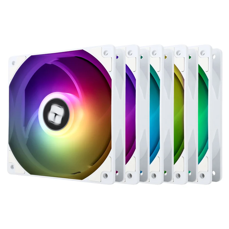 Thermalright TL-C12C-S 120mm PWM ARGB Case Fan - 5-Pack (Black, White)