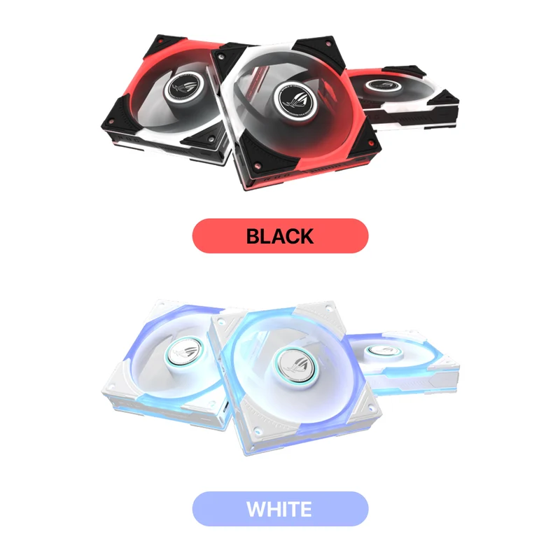 Asus ROG Eurux GR120 ARGB Fan CPU Cooling Fan (Triple Pack) (Black, White)