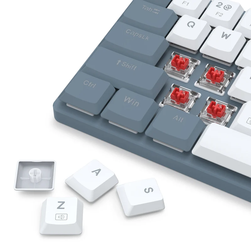 Redragon BS-8773-W 2.4G Wireless Mechanical Keyboard & Mouse Bundle (White/Grey)