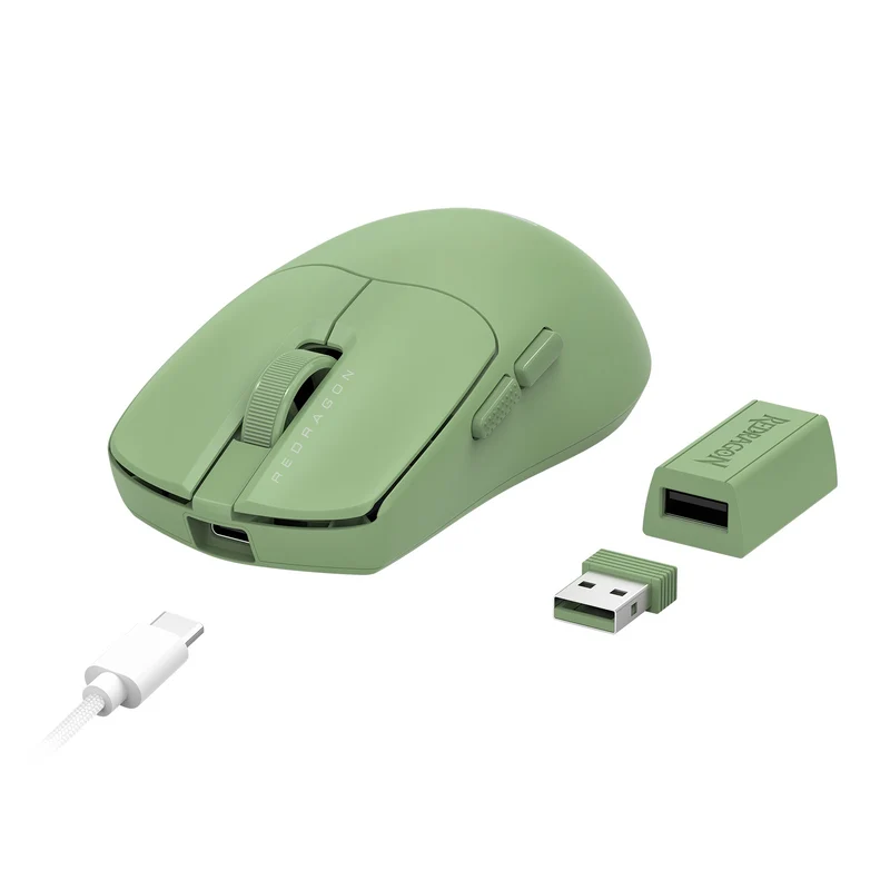Redragon M933-Ult Axion Dual 8K Tri-Mode Wireless Lightweight Gaming Mouse (Olive Mist, Cloud White, Tiffany Blue, Blue Matte)