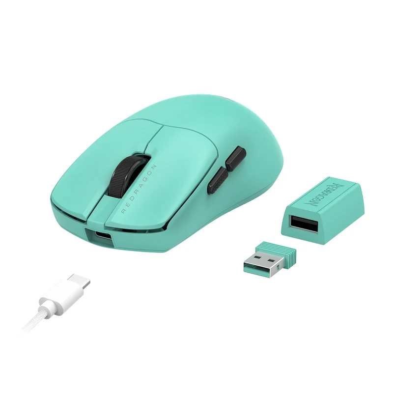 Redragon M933-Ult Axion Dual 8K Tri-Mode Wireless Lightweight Gaming Mouse (Olive Mist, Cloud White, Tiffany Blue, Blue Matte)