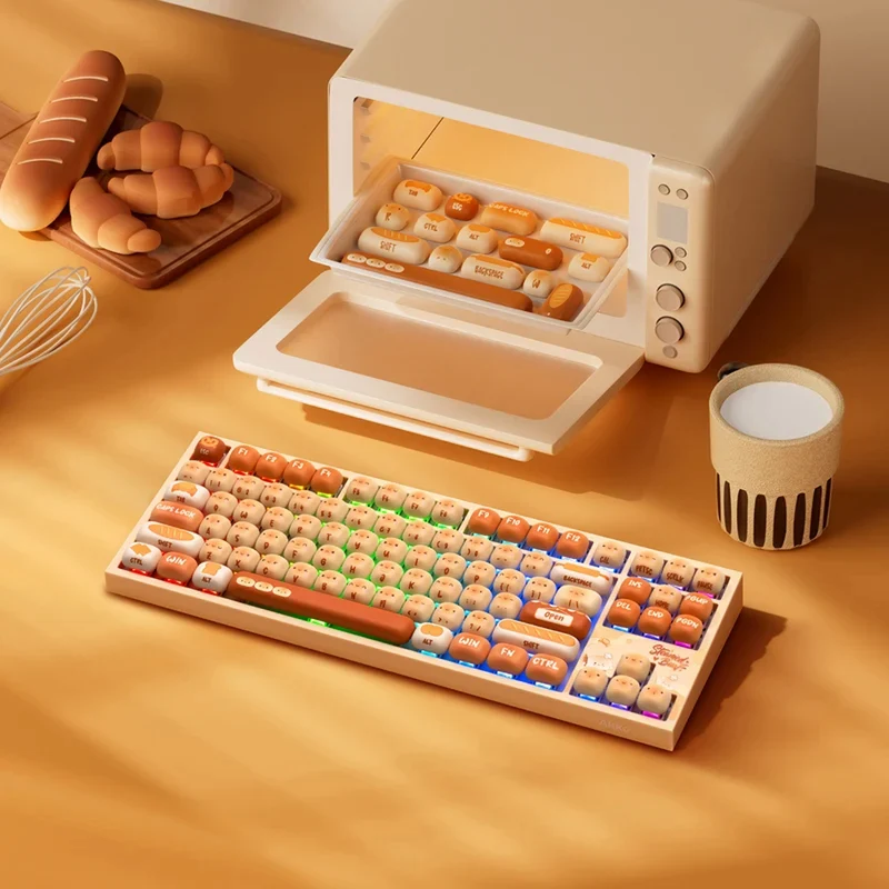 Akko 5087 V5 Bun Wonderland Multi-Mode RGB Hot-Swappable Mechanical Keyboard (Akko V3 Piano Pro Switch) (103-K064A-012)