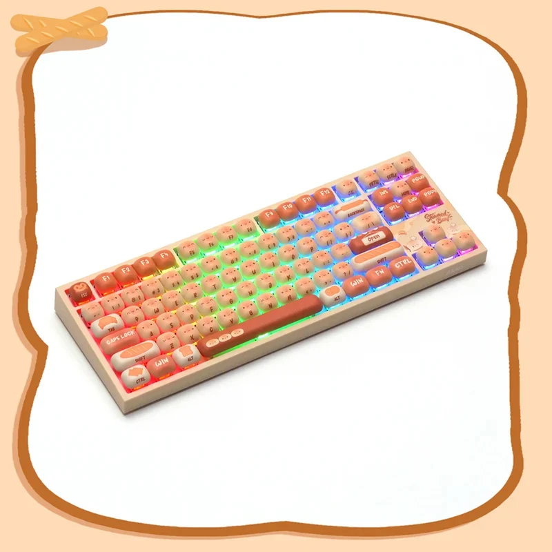 Akko 5087 V5 Bun Wonderland Multi-Mode RGB Hot-Swappable Mechanical Keyboard (Akko V3 Piano Pro Switch) (103-K064A-012)